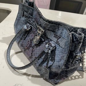 Michael Kors Hamilton embossed python bag